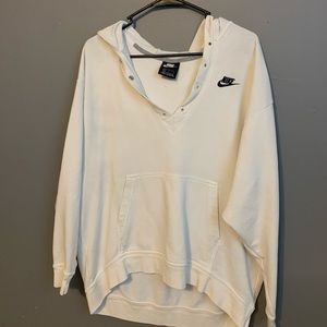 White Nike pull over